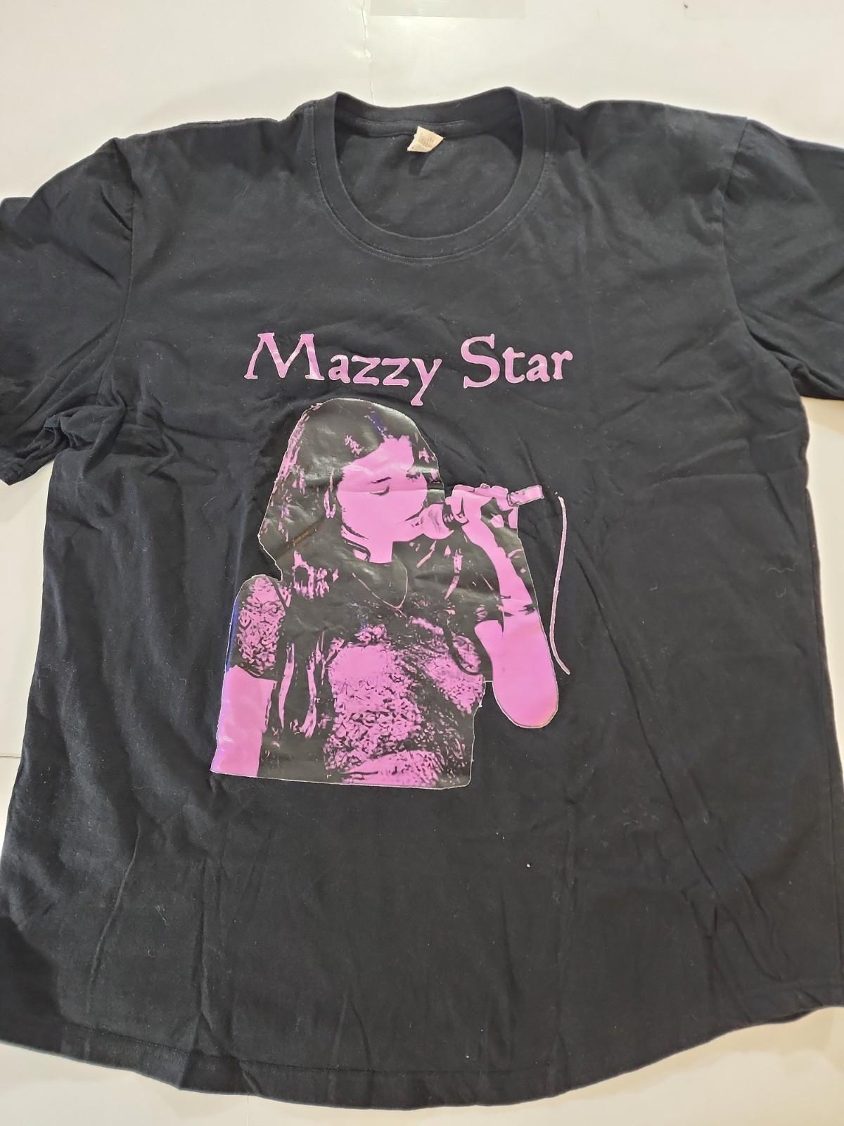 Mazzy Star T Shirt XL Hope Sandoval Vintage 90s Repro Indie Rock Band Black Tee Unisex T-Shirt S