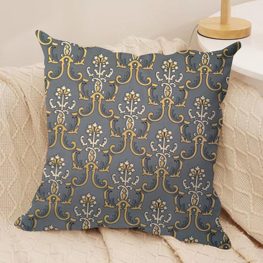 European Retro Cushion Cover Pillowcase Ultra Soft Skin Friendly Fabric Cloud Like Comfort  Concealed Zipper