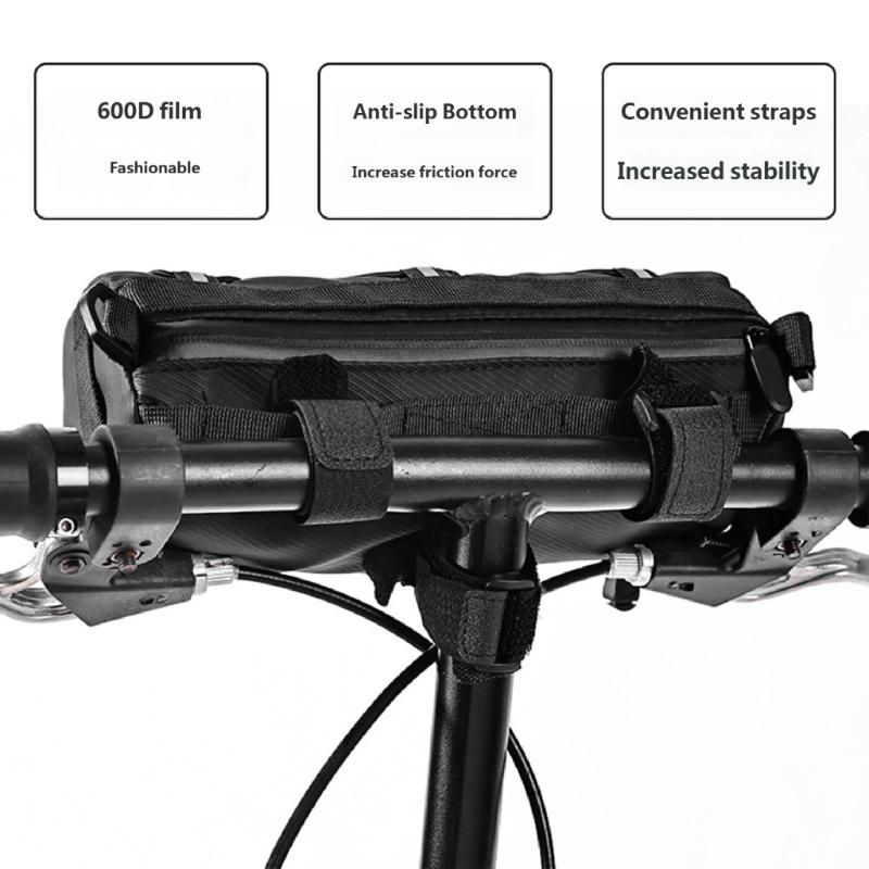 Large Capacity Bike Frame Storage Bag Regulable Front Tube Bicycles Organizers for Commuting Accessories