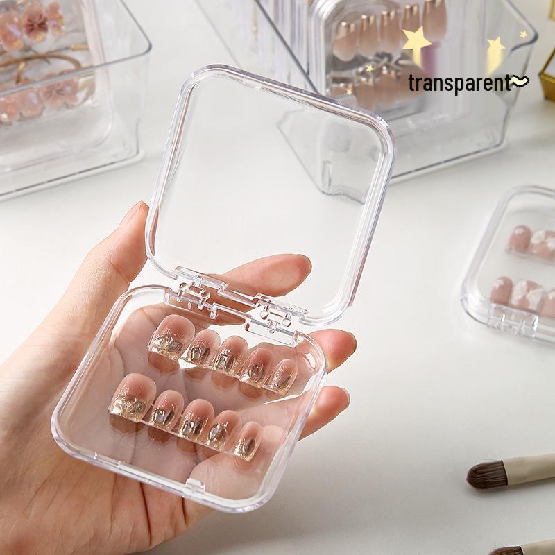 Transparent Wearable Nail Art Storage Box for Small Accessories - Hot-Selling, Partitioned Design