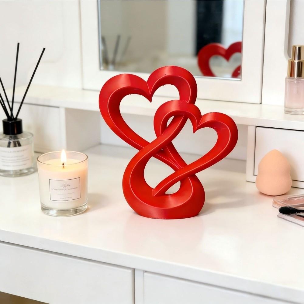 Sweet Car Interior Ornament Lovers Gifts Love Miniature Decoration Double Heart Ornament Wedding