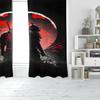 2pcs- Red Night Warrior Polyester Curtains, Pole Bag Curtains 42*84, Bedroom, Living Room, Home Room Decoration
