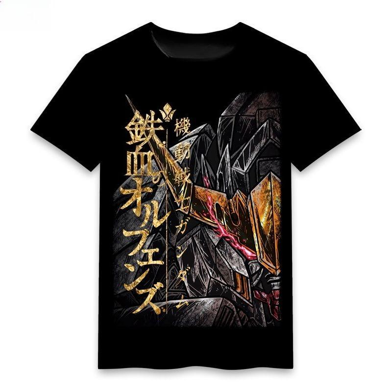 Gundam Unicorn Style Cotton Mens and Womens Short Sleeve TShirt High Street Harajuku Summer High Quality Sports Top