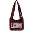 Black Purple Deux-Eyelet Long Handle Bag_Red