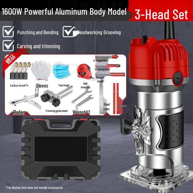 Multifunctional Electric Router: Woodworking Edge Trimmer, Hole Opener, Bakelite Milling & Aluminum-Plastic Panel Grooving Machine