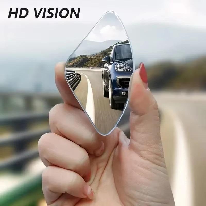 2Pcs Adjustable for Parking Rear View Car Motorcycle Accessories HD Glass Blind Spot Mirror 360 Degree Rotation Convex
