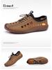 Men's Summer Cowhide Leather Breathable Casual Shoes with Non-slip Soft Sole