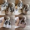 Fashion Leopard Print Pattern Womens Casual Warm Knitted Hat For Winter