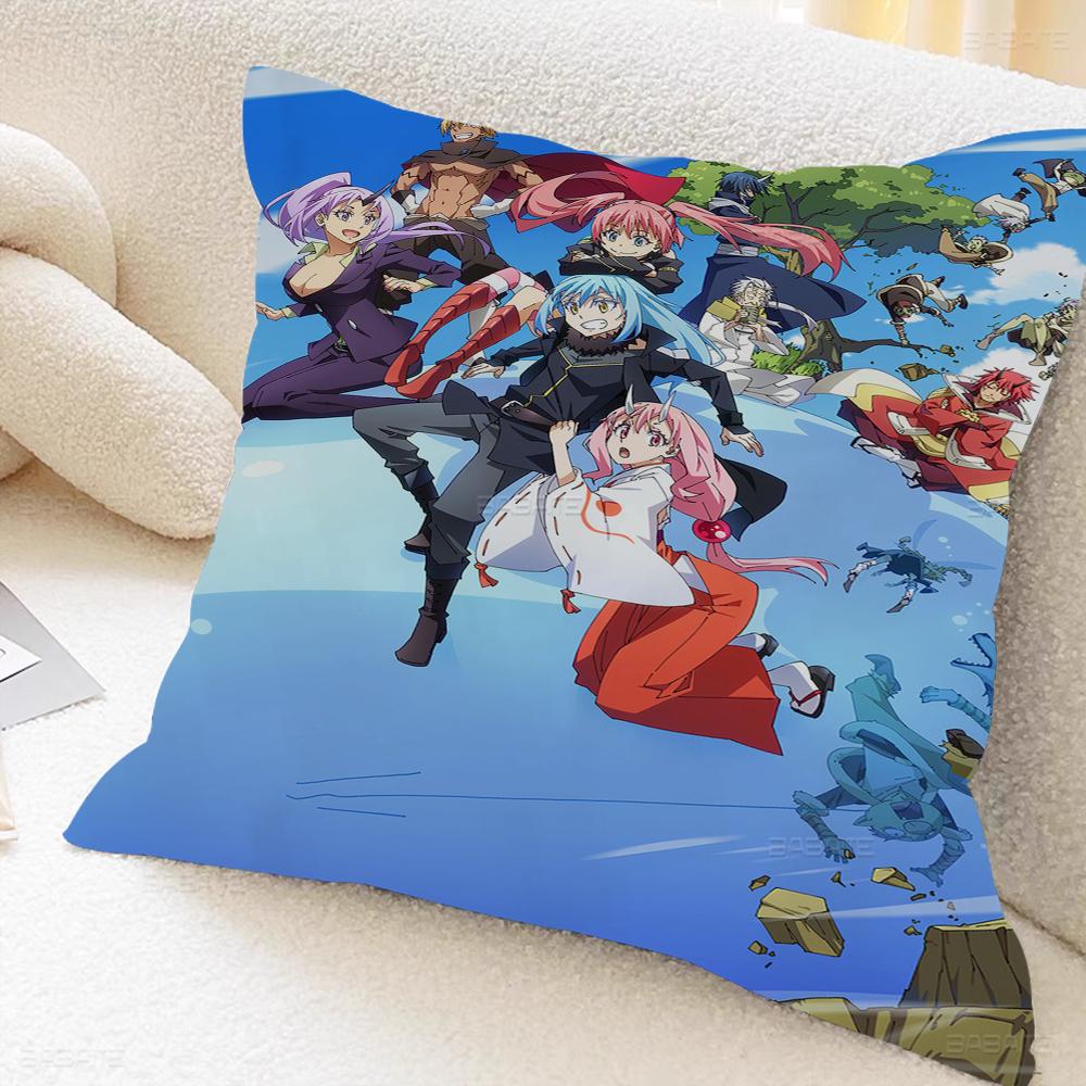 Anime Tensei Shitara Slime Datta Ken Cushion Cover Decorative Pillow Sofa Home Decor Case Pillow Cases