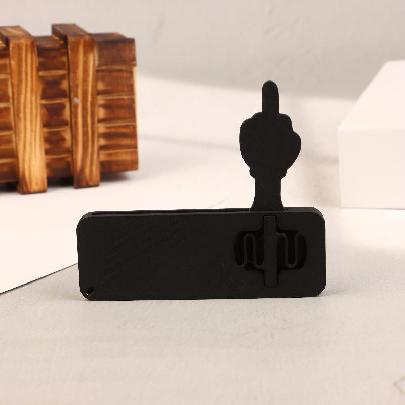 3D Printed The Click Here Surprise Butto Hilarious Prank Gift Funny Pop-Up Middle Finger Fidget Toys