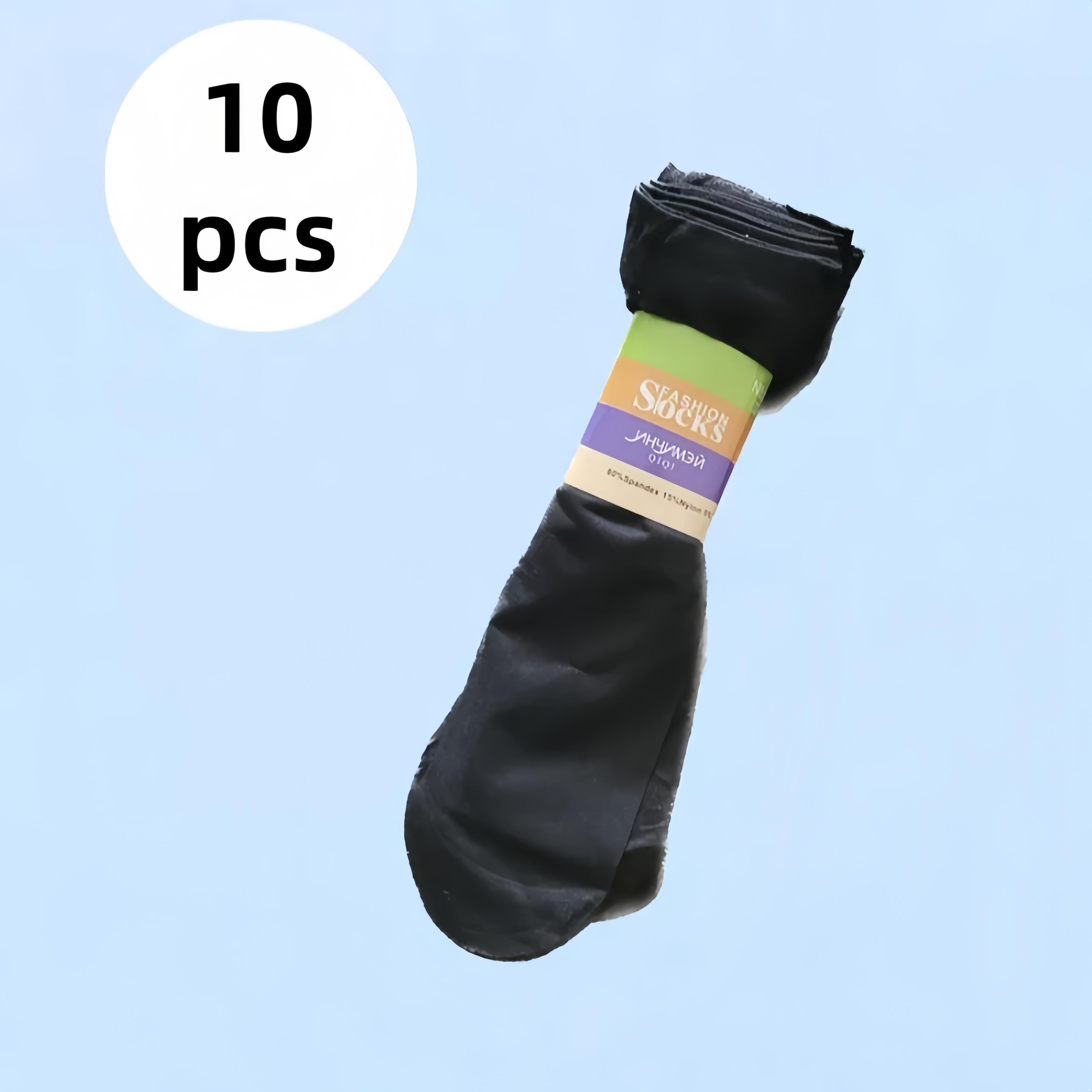 

Короткие чулки Женские ультратонкие летние чулки Защищающие от затяжек Хрустальные носки Хлопковая подошва Стальные чулки Телесные чулки 10-pcs