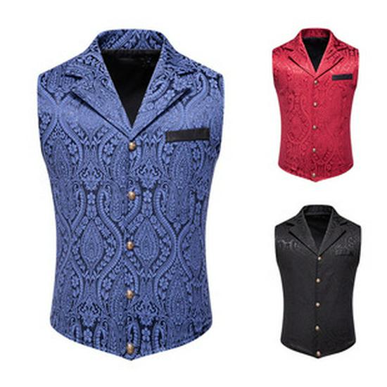 European & American Men's Retro Herringbone Wool Vest - British Style Single-Breasted Casual Waistcoat