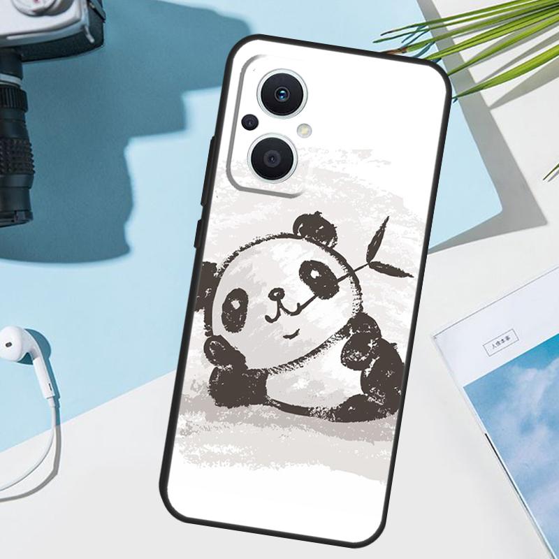 Cartoon Panda Cover For OPPO Reno 14 F 12 11 10 13 Pro 11F 12F 13F 7 8 Lite OPPO Find X8 X6 X5 X9 Pro Case