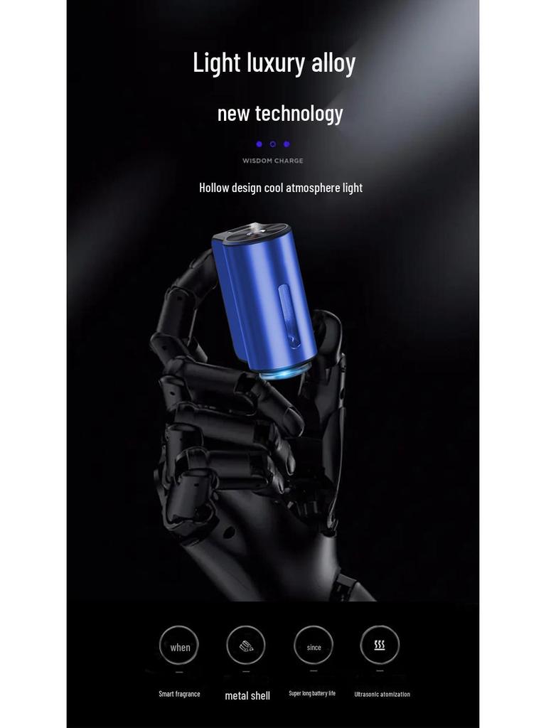 Portable USB Rechargeable Car Air Vent Aroma Diffuser with Built-in Battery and Adjustable Three-Speed Smart Spray