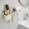 Carbon Steel Hair Dryer Holder Space Saving Straightener Storage Rack  for Bathroom