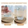Set de 8 bucăți Substanțe absorbante pentru băuturi, Substanțe minimaliste din bumbac țesute Masă de cafea Decor Boho Cute Cup Coasters