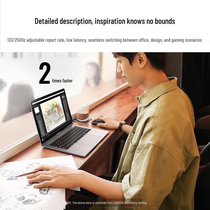 Ugreen MU001 Dual Mode Bluetooth Wireless Office Mouse