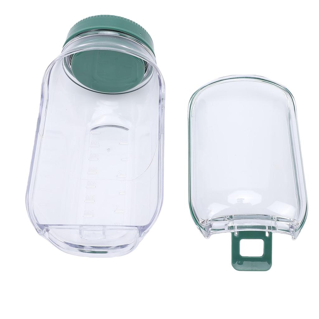 Salad Jar 1000ml Side Open Vertical Layering Salad Container with Sauce Compartment Reusable Leakproof Microwave Safe