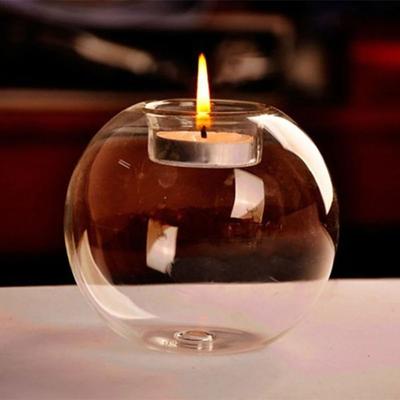 Transparenter transparenter Kerzenhalter zum Aufhängen aus Glas, Kerzenhalter aus Glas, Weihnachten