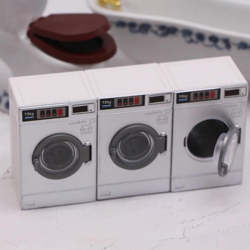 1 szt. Domek dla lalek Mini Symulacja Pralka BJD Miniaturowa Scena Łazienkowa Rekwizyty Meble do Domku dla Lalek Modele Akcesoria