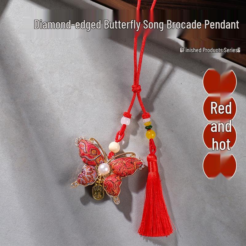 Handmade Song Brocade DIY Pendant Kit: Chinese-Style Keychain, Team Building, Children's Gift