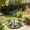 Solar Hanging Bird Bath Basin with Dual Water Flow Solar Fountain Space-Saving Outdoor Hanging Bird Waterer for Gardens Weather-Resistant Bird Bath