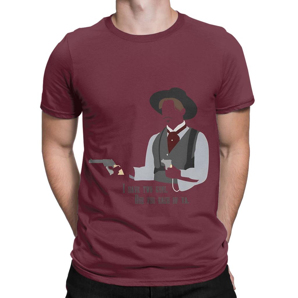 Tombstone Two Guns Novelty 100 Cotton TShirt Red Dead Redemption Tops Tees For Unisex