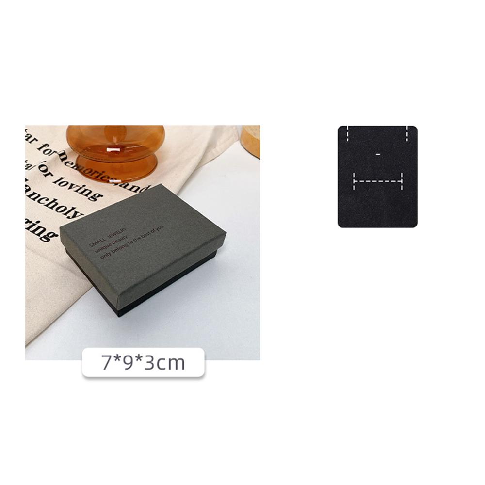 Gray Black Cardboard Jewelry Box Ring Earrings Bracelet Pendant Jewelry Box Gift Packaging Box Jewelry Organizer