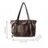 French Maillard Vintage Washed Spice Girl Locomotive Bag Large Capacity Wasteland Wind Shoulder Bag