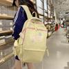 High Value New Junior High School Schoolbag Girls Solid Color Fresh Leisure Travel Backpack Large Capacity Backpack