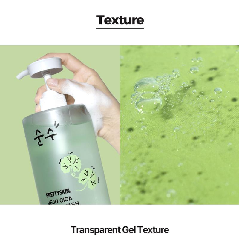 PRETTYSKIN Jeju Cica Żel do mycia ciała 1000ml