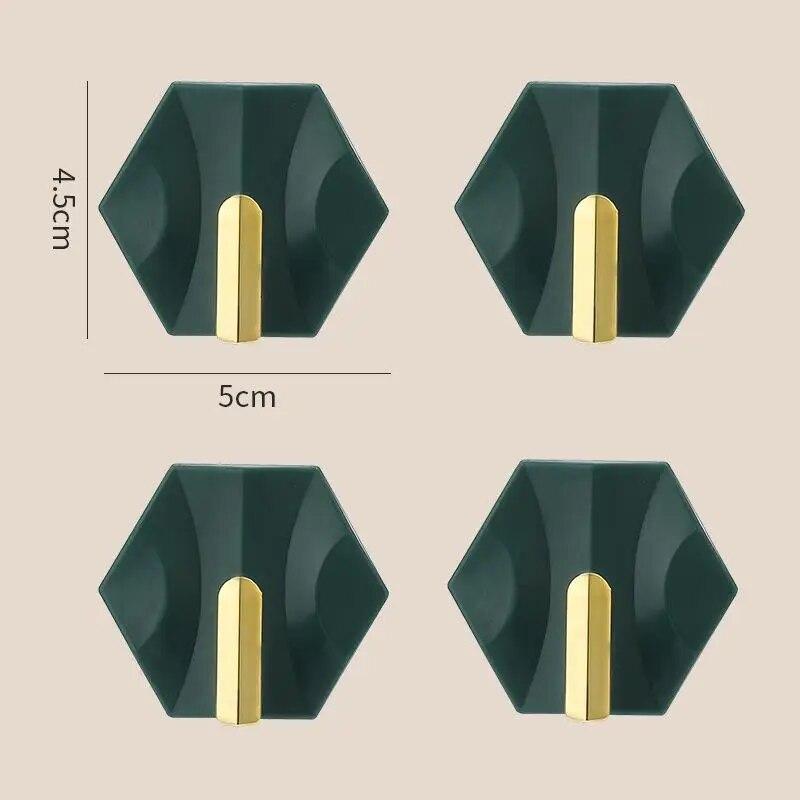 

4 шт./компл. крючки для ключей самоклеящиеся настенные крючки для дома и кухни маленькие настенные крючки без пробивания сумки для ключей вешалка-держатель зелёный