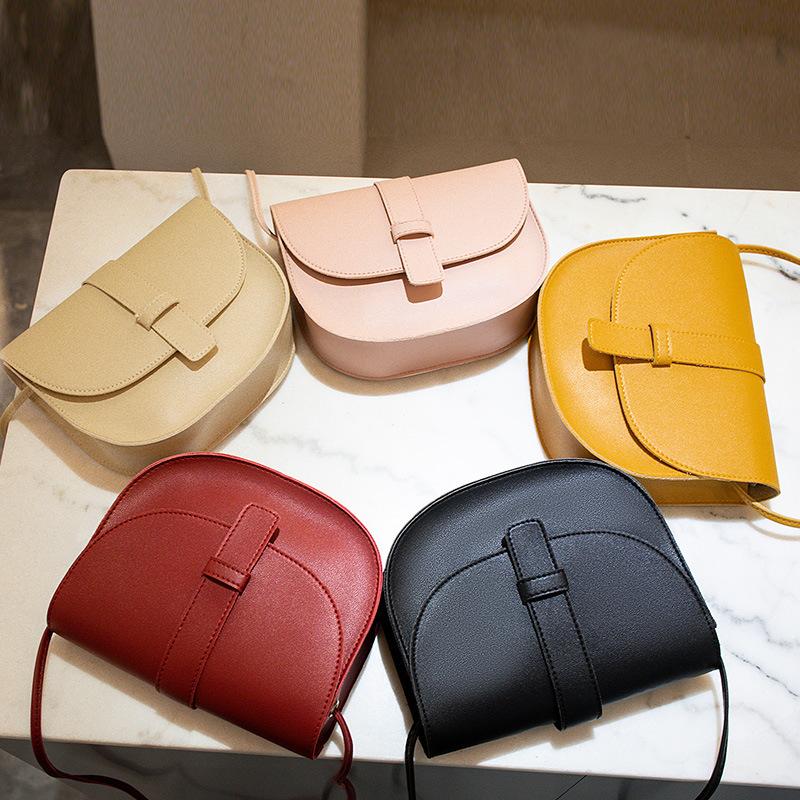 Solid color bag fashion women's bag Shoulder bag Crossbody bag personalized mobile phone small bag