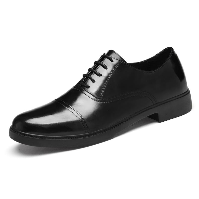 Men's Shoes 2025 Summer New High-end Men's Gentleman's Style Retro Fashion Glossy Lace-up Formal Business Leather Shoes Trend