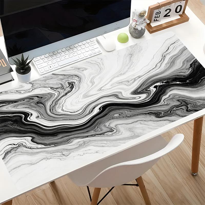 Popular Mouse Pad Large Gaming Accessories Hd Print Grey Marble Computer Desk Mat Gamer Keyboard Pad Artistic Fluid Mouse Mat
