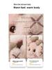 Girls' Winter Cartoon Bow Slippers - Closed-Back Cotton Indoor Shoes for Kids and Parent-Child Matching