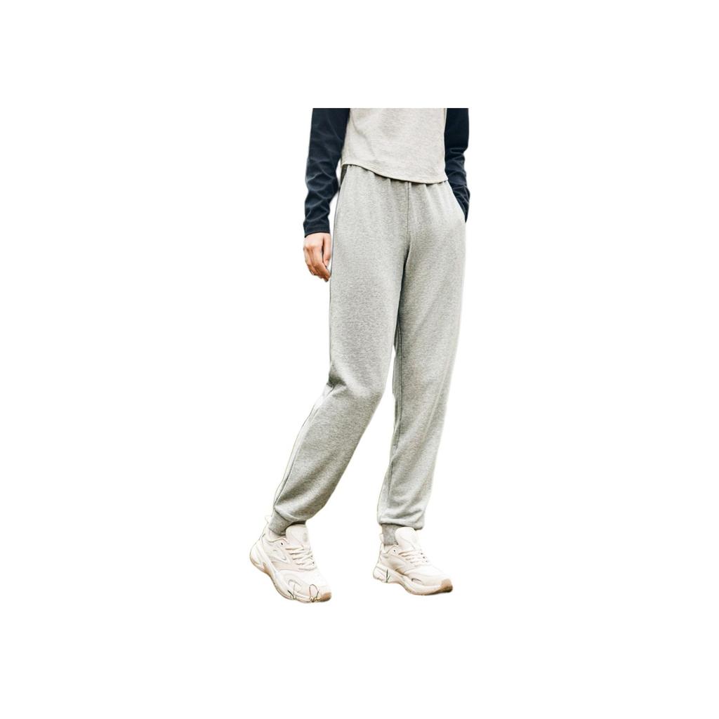 Anta Loose Fit Casual Stretch Knit Sports Pants Women Bottoms Gray Gray-Floral 962438307-2