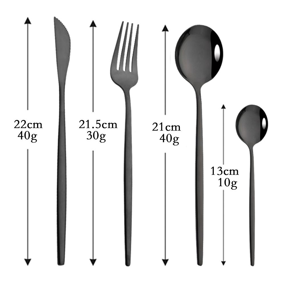Mirror Rose Gold Flatware Cutlery Set Sainless Steel Home Dinnerware Party Fork Spoon Dessert Knife Kitchen Dinner Tableware Set