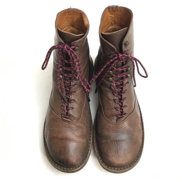 Trippen Celokožené šněrovací krátké polokozačky Velikost 39 24.0-25.0 Hnědá Vintage kůže(POUŽITÝ)