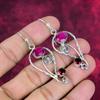 Ruby & Garnet Earrings Gemstone Jewelry, 925 Solid Sterling Silver Handmade Earrings, Latest Design Jewelry