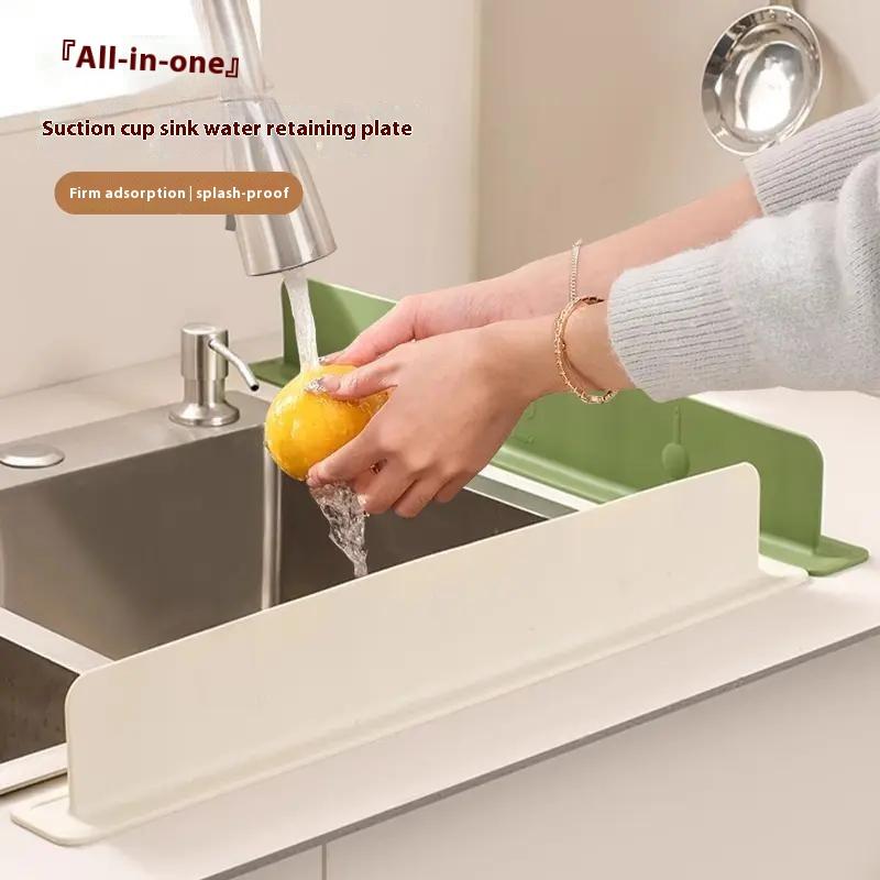 1 Pcs Silicone Kitchen Sink Water Splash Guard Washing Basin Anti-Splash Stopper Waterproof Splatter Screen Bar Anti-Water Board