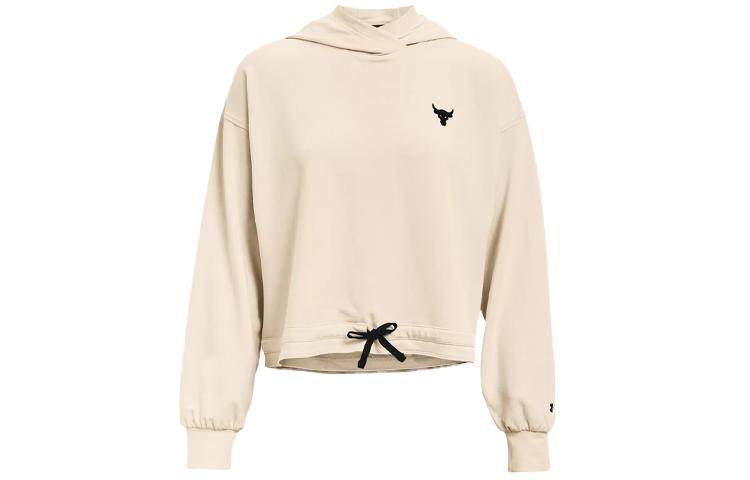Under Armour Johnson Sweatshirts Women s Beige Hooded Moderate Regular 1361059-110 XL