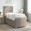 Box Spring Bed with Mattress Taupe 100 x 200 cm Fabric