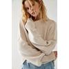 European and American Fashion Round Neck Loose Pullover Knit Sweater Round Neck Neck Loose Knit Sweater