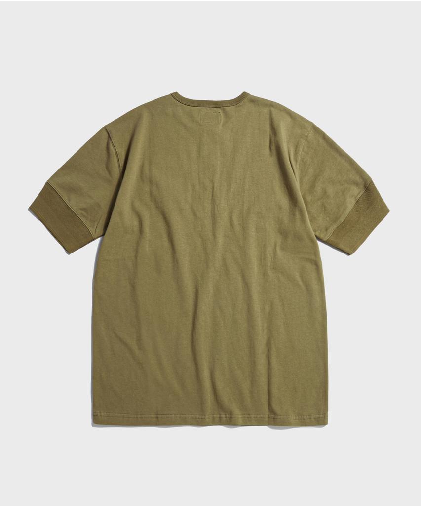 Beulonseun Vintage Short Sleeve Henley Tee Green