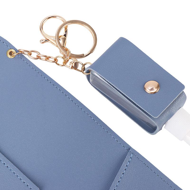 1PCS Mask Storage Folder Hand Sanitizer Leather Cover Set Foldable Mask Temporary Storage Folder