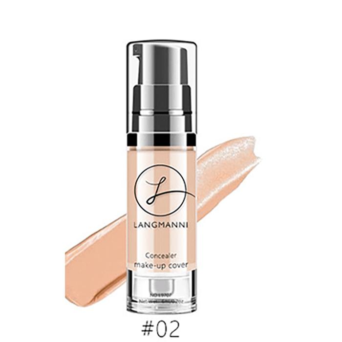 

6-цветный жидкий консилер для осветления тона кожи, водостойкий, не снимающий макияж, увлажняющий и антиоксидантный BB-крем-консилер 02#