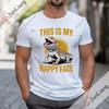 The funny bearded dragon funny Tshirt  this is my happy expression a shortsleeved roundneck streetwear top