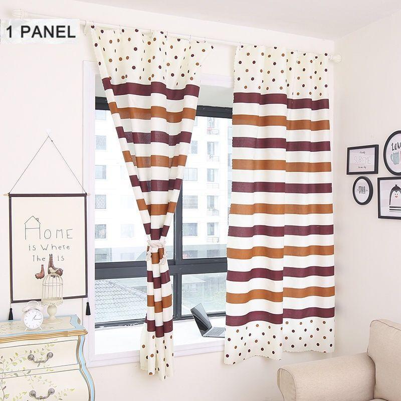 Durable Polyester Blackout Window Curtain With Fun Cartoon Plant Pattern For Home Use