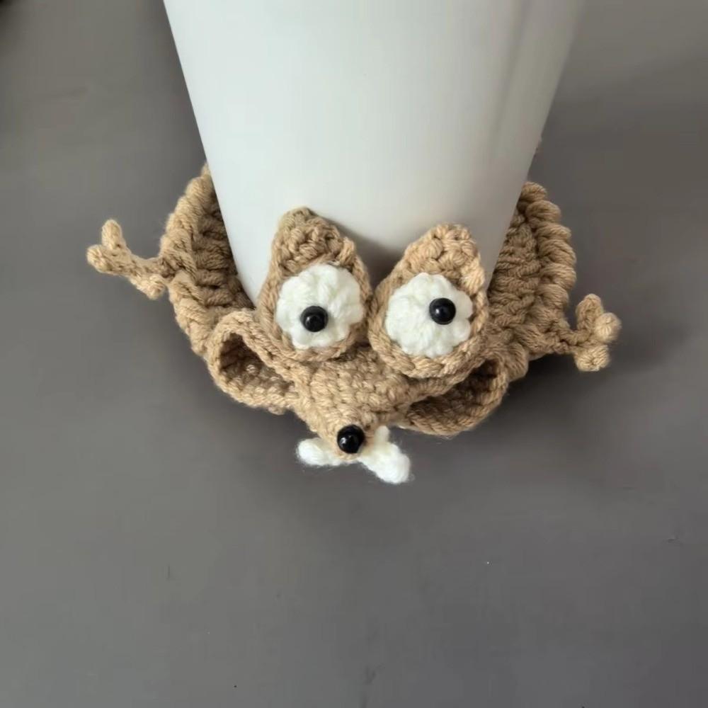 Creative Crochet Squirrel Coasters Non-Slip Drink Insulation Pad Durable Water Cup Mat  Tableware